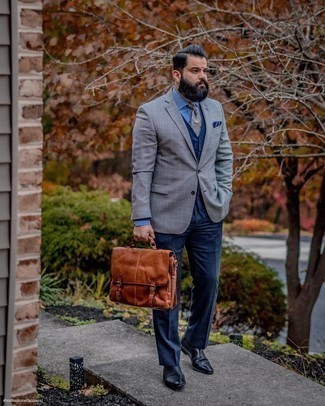 Navy Cardigan Outfits For Men: We love the way this pairing of a navy cardigan and navy dress pants immediately makes any guy look dapper and sophisticated. When it comes to footwear, introduce black leather chelsea boots to the equation.