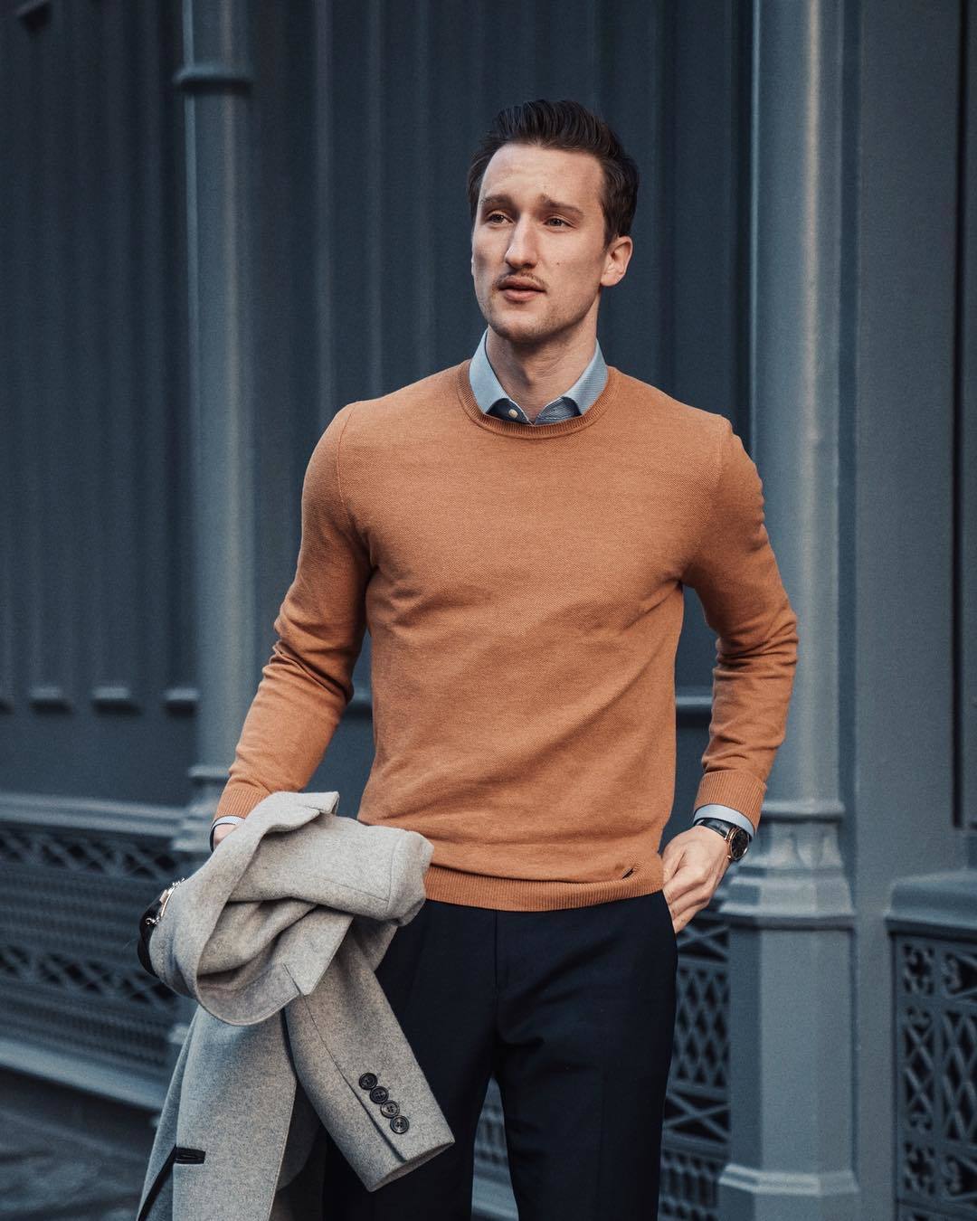Different Ways To Wear A Sweater Over A Dress Shirt Suits Expert | vlr ...