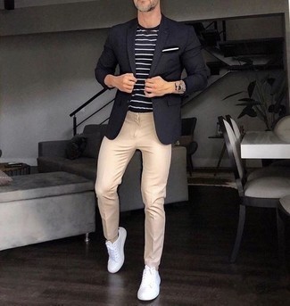 White Shoes with Beige Chinos Casual 