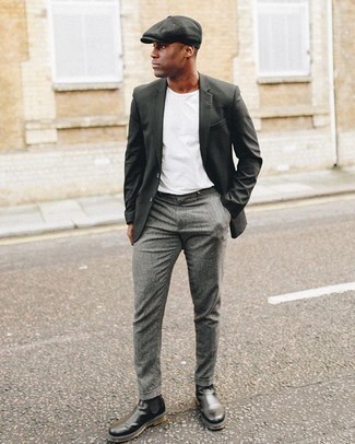 Ynkelig Skoleuddannelse skæbnesvangre Charcoal Blazer with Grey Chinos Outfits (129 ideas & outfits) | Lookastic