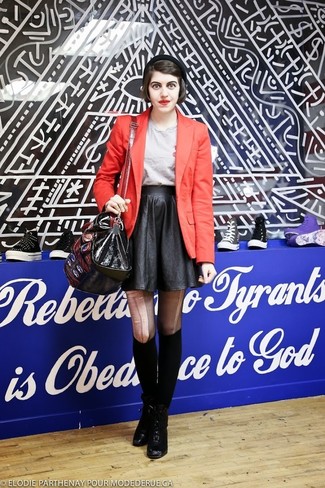 banner attribute index finger Red Blazer with Black Skirt Outfits (9 ideas & outfits) | Lookastic