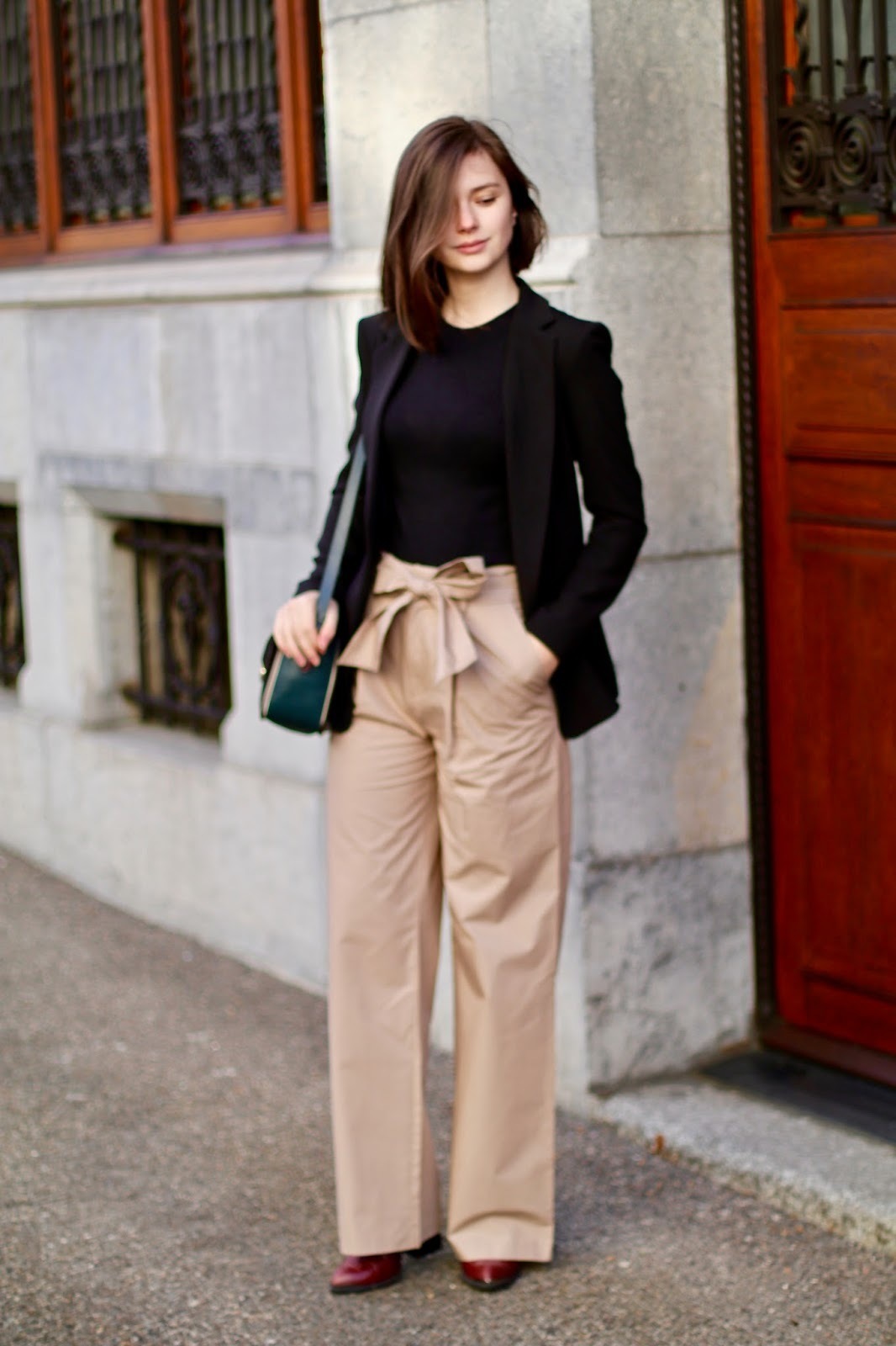 Style Pantry | Power Suit: Fitted Blazer + Contrast Waist Pants | Pantsuits  for women, Stylish work attire, Suits for women