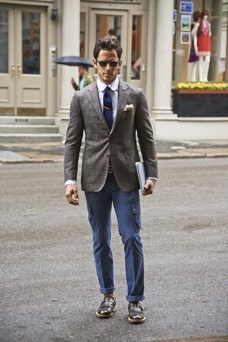 Super Skinny Four Button Suit Jacket In Green Window Pane Check