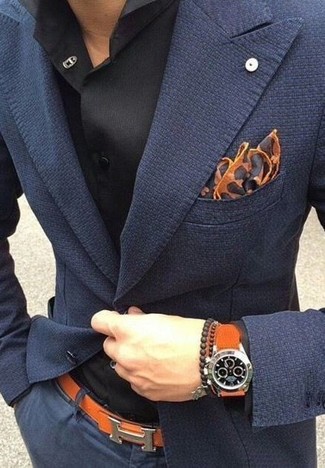 Pocket Square With Leopard Print
