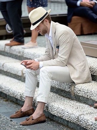 Down Brim Panama Hat In Combo At