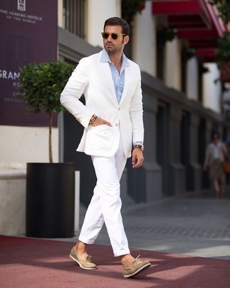 Blue jacket and white trousers  Mens outfits Mens fashion White shirt men