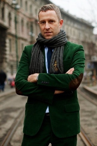 Green Corduroy Suit Blazer