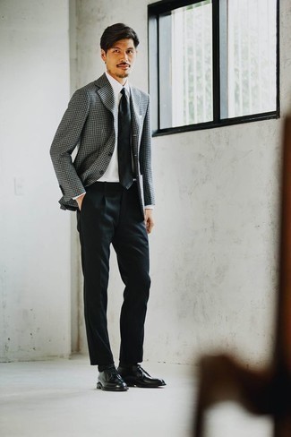 Skinny Suit Jacket In Dogstooth