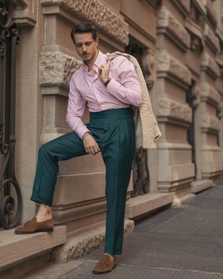 Tapered Suit Trousers In Teal