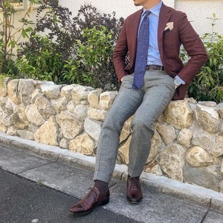 Silver Slim Fit Italian Sharkskin Luxury Check Suit Wool Pants Size W36 L32 By
