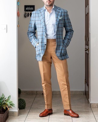 Checked Patchwork Single Breasted Blazer