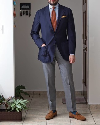 Grey Trousers Blue Blazer Online, SAVE 55% - productoscadiz.com