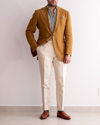 Linen Suit Pants Slim Fit