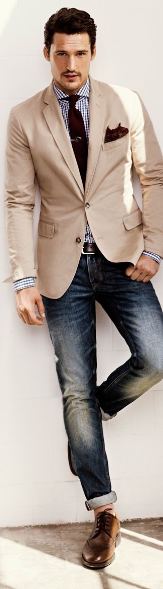 How to Wear a Beige Blazer (192 looks) | Men's Fashion