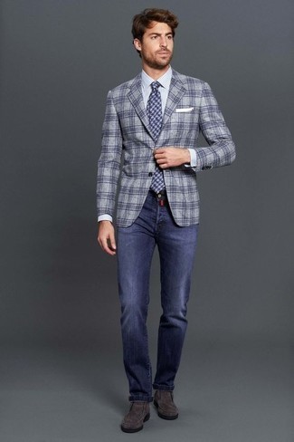 Ultra Skinny Fit Check Suit Jacket