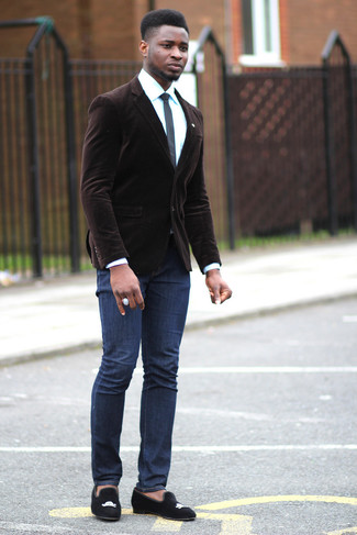 Contrast Fitted Blazer
