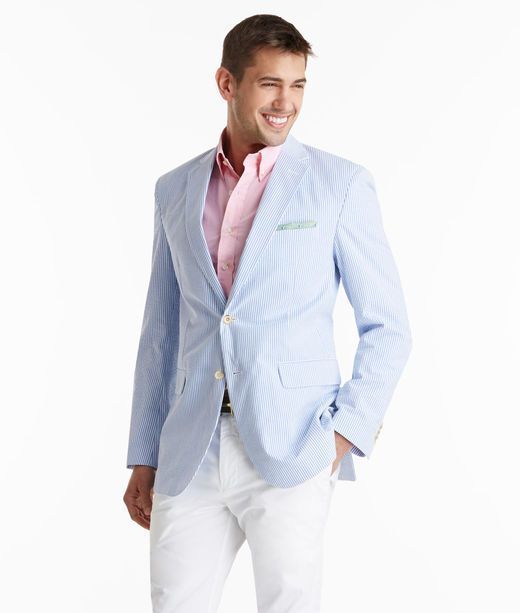 mens pink seersucker blazer