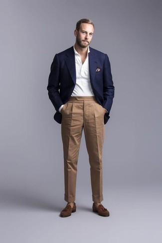 Mid Rise Cotton Chino Trousers