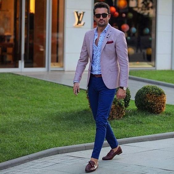 pink blazer outfit mens