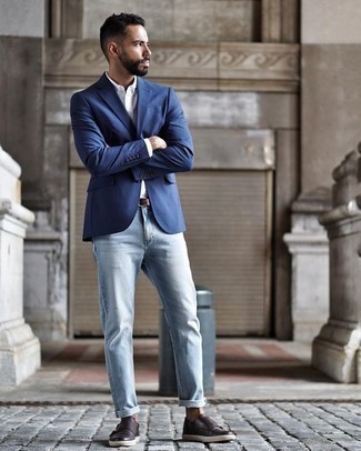 Bliksem Uitdrukkelijk Uitgebreid Light Blue Jeans with Blue Blazer Outfits For Men (106 ideas & outfits) |  Lookastic
