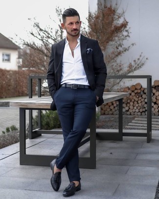 Black Blazer with Blue Dress Pants Outfits For Men 23 ideas  outfits   Lookastic