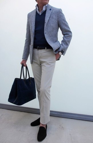 Blue Wool Classic Fit Blazer