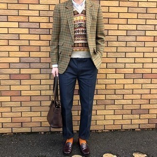 1970s Kings Lines Checked Blazer