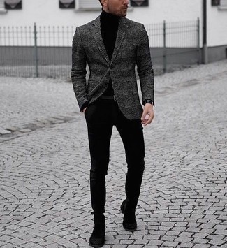 Slim Fit Fil Coup Check Tailored Jacket