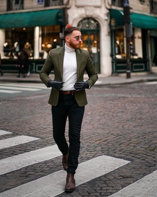 Contrasting Trim Single Breasted Jacket
