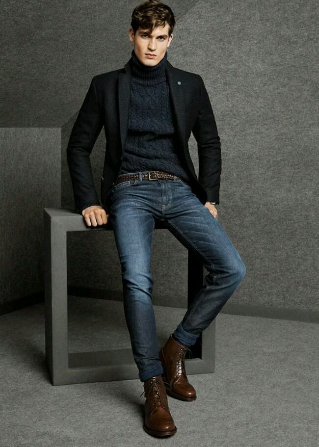 Туфли джинсы и рубашка мужская