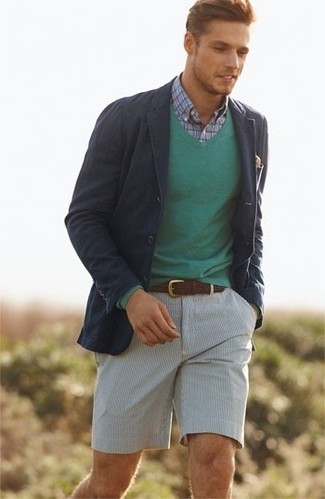 Men's Aquamarine Zip Neck Sweater, Pink | Men's Fashion