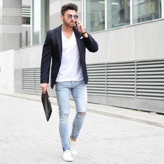 casual blazer with t shirt