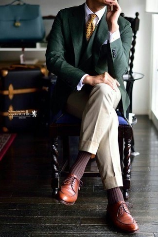 Dark Green British Hopsack Luxury Classic Fit Suit Vest