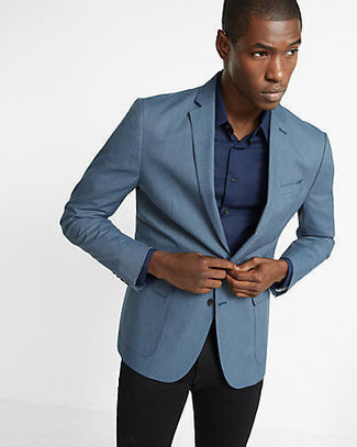 Collection Slim Fit Two Piece Suit Blue