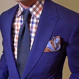 Bold Red And Blue Check Dress Shirt