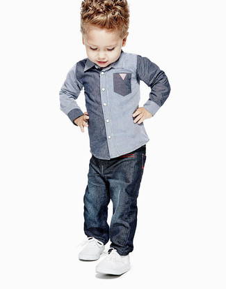 Navy Jeans with Sneakers Smart Casual Outfits For Boys (13 ideas ...