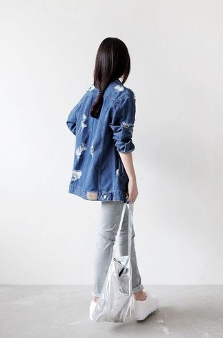 Fitted Cropped Denim Jacket