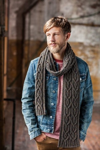 Grey Knitted Scarf