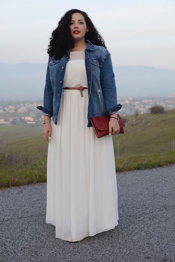 Denim chiffon hotsell maxi dress