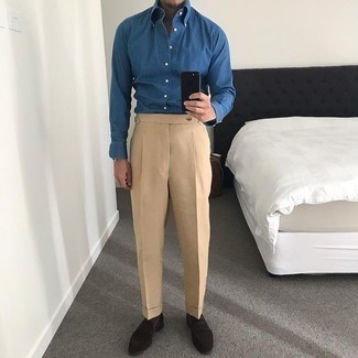 Brown Twisted Tailored Trousers