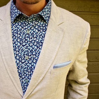 Navy Gingham Pocket Square Outfits: 