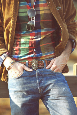 Brown Corduroy Barn Jacket Outfits: 