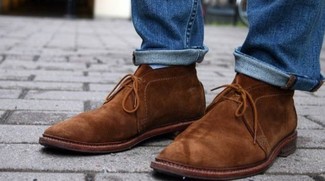 Copeland Chukka Lace Up Boots Camel Suede