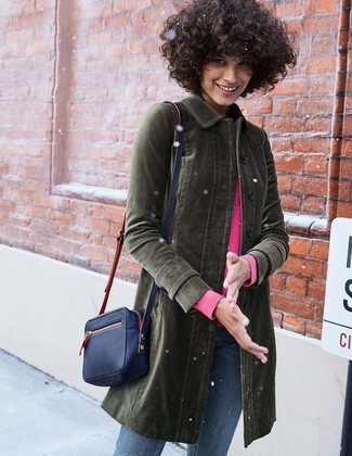 Olive Suede Trenchcoat Outfits For Women: 