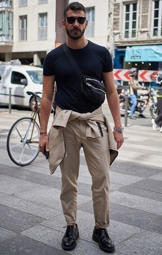Tapered Leg Cotton Trousers