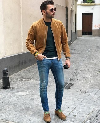 Id Suede Bomber Jacket