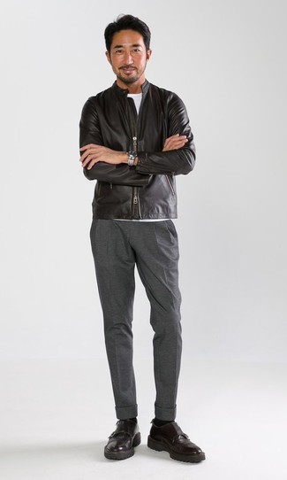 John Varvatos Regular Fit Leather Jacket