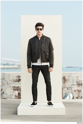 How to Wear an Olive Bomber Jacket (46 looks) | Men's Fashion
