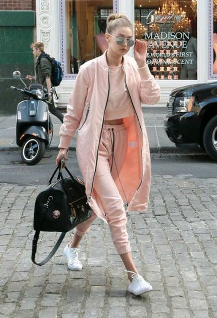 Gigi Hadid Pink Coat - Gigi Hadid Alice + Olivia Coat