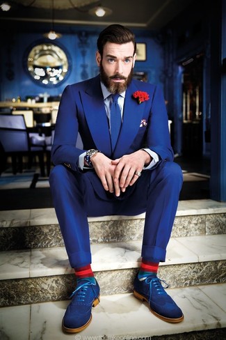 Blue Suede Brogues Outfits: 